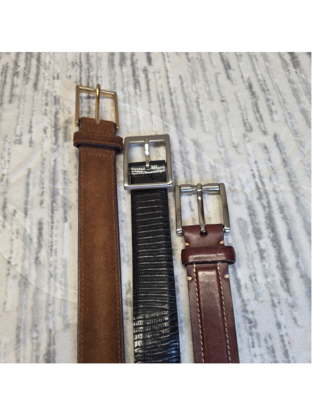 Cole Haan Bundles Leather Mens Size 90/36 Metal Buckle Classic Business